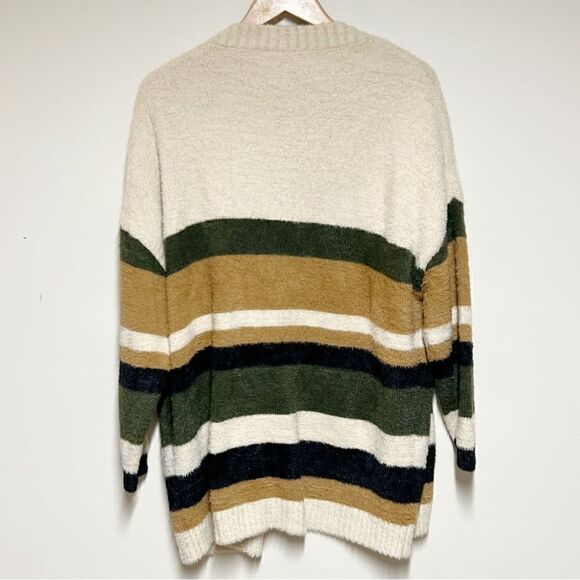 Sadie And Sage soft Fuzzy Open Front oversized Cardigan Neutral Tones Sz S - Picture 2 of 5